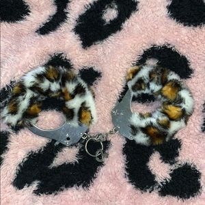 Cheetah print handcuffs